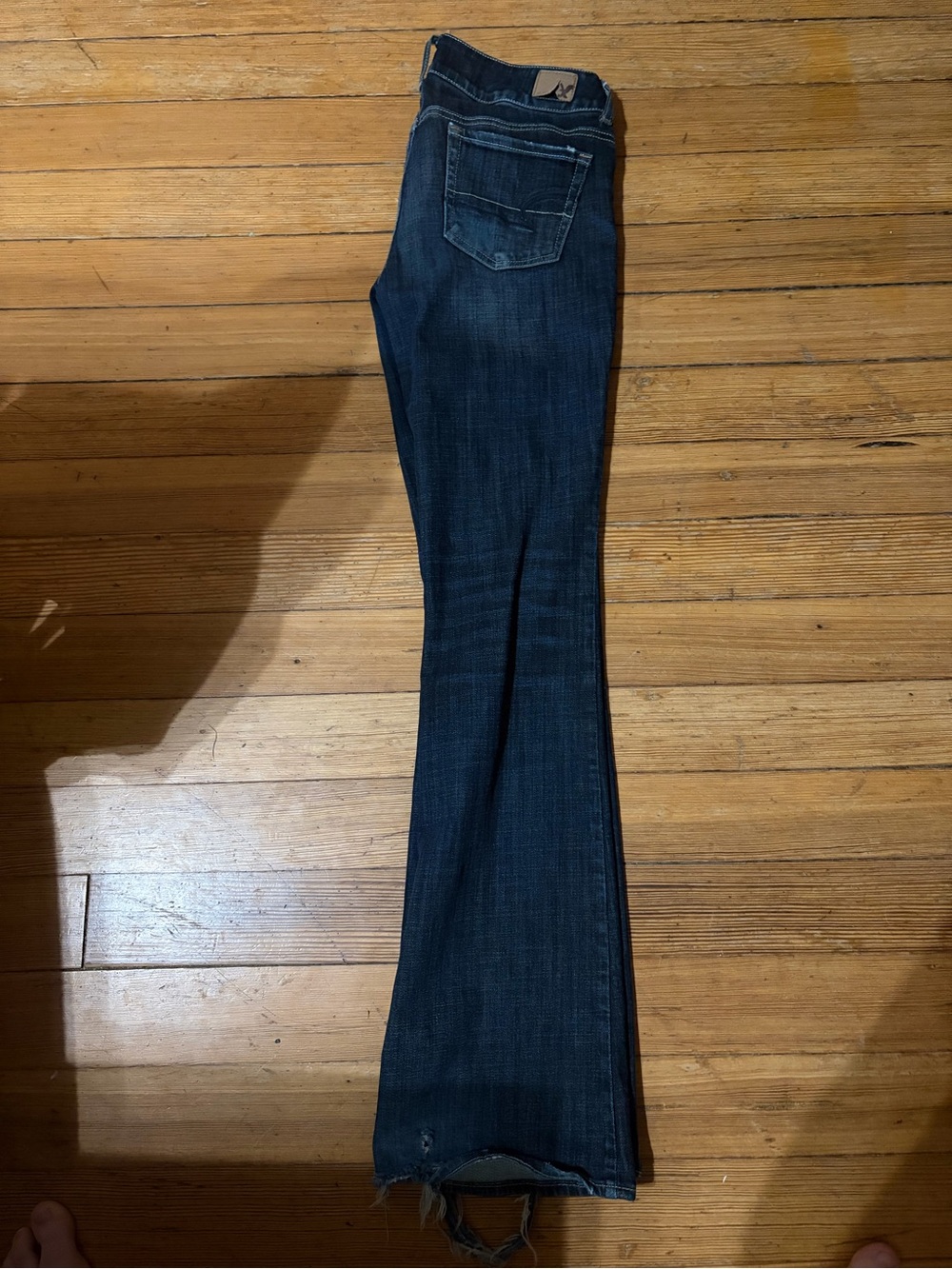 Dark Indigo Women's Flared Jeans - Classic Stretch Denim
